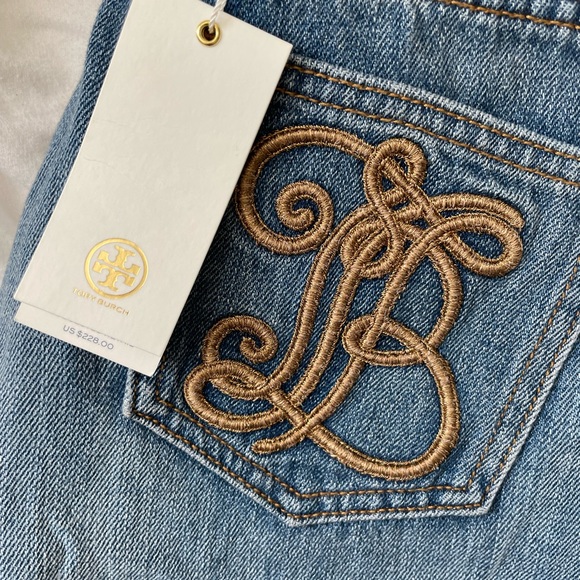 Vintage Tory Burch Straight Leg, Light Wash Jean, Never Worn - Picture 2 of 5